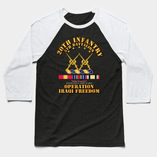 5th Bn - 20th Infantry  - OIF w Svc Ribbons Baseball T-Shirt